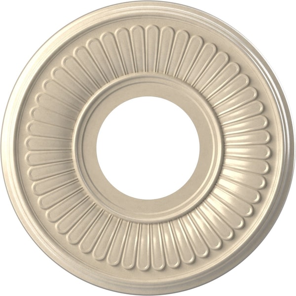 Ekena Millwork Berkshire PVC Medallion (Canopies up to 4 1/2"), 10"OD x 3 1/2"ID x 3/4"P, Metallic Mist CMP10BEEPE - main